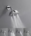 InBath 5x5 Inches ABS Multi Flow Overhead Shower For Bathroom| ABS Square Bathroom Showerhead| 5 Fuction Bathroon overhead shower