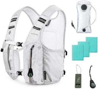 Savior Cool Cooling Hydration Vest with 2L Water Bladder & 3 Cold Source, Lightweight Running Hydration Backpack for Men & Women, Breathable Hydration Pack for Hiking, Cycling & Outdoor Sports