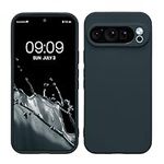 kwmobile Case Compatible with Google Pixel 9 Pro Case - Protective Slim TPU Phone Cover - Soft Matte Finish - Dark Slate