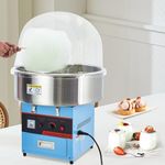 Electric Cotton Candy Machine with Cover - Commercial 980W Floss Maker, Stainless Steel Bowl, Sugar Scoop, Drawer, Ideal for Home, Kids Birthday（Without lid）