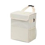 AOKJOY Car garbage can with lid Lea
