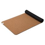 Gaiam Yoga Mat Cork with Non-Toxic Rubber Backing, Natural Sustainable Cork Resists Germs and Odor(68-Inch x 24-Inch x 5mm Thick)