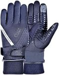 AK New Unisex Winter Wintec Waterproof Equestrian Horse Riding Gloves AKRS-8391 (Black, S)