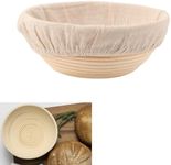 Emapoy Bread Proofing Baskets, 8.5 Inch Round Dough Proofing Bowls W/Liners Perfect For Home Sourdough Bakers Baking