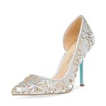 Betsey Johnson Women's Chic Pump, Silver, 8