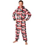 Marvel Onesies for Men and Teenagers - Hooded Fluffy Fleece Onesies For Men S-3XL Lounge Wear - Gifts for Men (Multi Aop, XL)