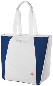 Wilson Roland Garros Tennis Tote Bag, Holds 2 Tennis Rackets, for Men and Women, Cream/Clay