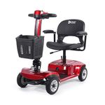 Discover Mobility Glide 4mph Mobility Vehicle Device Buggy with 12 AH Battery (Red)