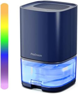 Pro Breeze 1000ml Dehumidifier for Bathroom - Quiet, Portable & Small Air Dehumidifier for Bedroom Mould, Damp & Moisture - with 4-Hour Timer, Auto Shut-Off & LED Changing Lights - Blue