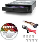 Bestduplicator LG Internal 24x Super Multi with M-DISC Support DVD Burner (GH24NSC0B) Bundle with Nero 12 Essentials Burning Software + Cable Kit