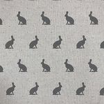 Discover Lifestyle & Fashion Fabrics Rabbits Grey Design Cotton Rich Linen Look Fabric For Curtains Blinds Craft Quilting Patchwork & Upholstery 55" 140cm Wide – Sold by the Metre