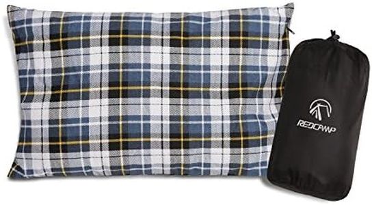 REDCAMP Oreiller de Camping léger pour Randonnée,Extérieur,Bureau,Coussin de Camping de Plage,Coussin de Voyage,Bleu et Blanc