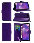 Samsung Galaxy S6 Edge Cases, Leather Wallet Case with Card Slots [Stand Case Cover Magnetic Closure] Leather Folio Case Samsung Galaxy S6 Edge SM-G925F Phone Cover - Dark Purple