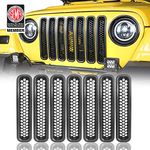 Wrangler TJ Grill Insert Honeycomb Front Grille Mesh Guard for Jeep TJ Wrangler & Unlimited 97-06