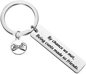 Friendship Gift Coworker Gift By Chance We Met Being Cunts Make Us Friends Keychain Picky Promise Charm Gift, Steel Color, 5*1.2