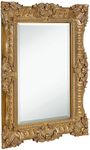 Hamilton Hills 30x40 inch Large Ornate Gold Framed Rectangular Baroque Mirror | Antique Looking French Wall Mirrors Decorative | Bedroom, Bathroom & Living Room | Vintage Oversized Hanging Mirror