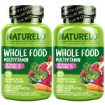 NATURELO Whole Food Multivitamin for Women 50+ (Iron Free) with Vitamins, Minerals, & Organic Extracts - Supplement for Post Menopausal Women Over 50 - No GMO - 240 Vegan Capsules