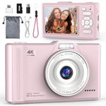 QIVORO Digital Camera 4K 64MP Compact Portable Photo Camera,18X Digital Zoom Autofocus | Anti-Shake,2.8" IPS Screen with 32GB SD Card & OTG Adapter,Vlogging Camera for Kids Teens Students Beginners