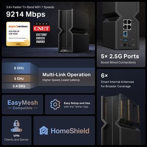 TP-Link Archer BE550 WiFi 7 Router – High-Speed Tri-Band Wireless
