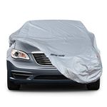 Motor Trend TrueShield Waterproof Car Cover - Heavy Duty Outdoor Fleece-Lined Sonic Coating - Ultimate 6 Layer Protection (XL Up to 210"L)