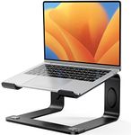 LORYERGO Laptop Stand, Ergonomic Laptop Riser Laptop Mount for Desk, Notebook Stand Compatible with All 10-15.6” Laptops, Black