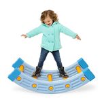 Montessori Vestibular Training Physical Balance Board kids Toy 36×16in Use as balance trainer board,rocker board,wobble board,balance beam and rocking chair for Toddlers 3+ indoor&outdoor Max Load 450LBS