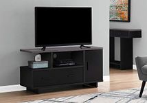 Monarch Specialties I 2801 Tv Stand, 48 Inch, Console, Media Entertainment Center, Storage Cabinet, Drawers, Living Room, Bedroom, Laminate, Black, Grey