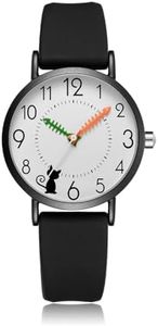 CIVO Montre-Femme Noir-Silicone Analogique-Quartz Montre-Bracelet-Femme - Minimaliste Montre Etanche pour Dames Classique, Élégant Cadeau pour Femme