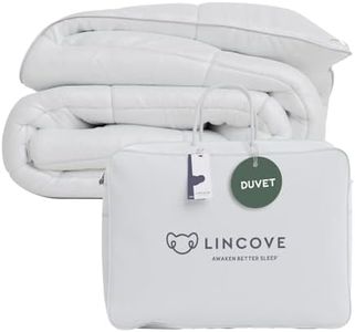 Lincove European Down Comforter King Size - Breathable, Ultra-Soft & Fluffy Comforter Filled with 100% Natural White Down, Luxury Hotel Collection All Season Duvet Insert with Corner Tabs