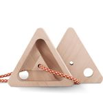 UPROZIL Rock Climbing Hangboard Set of 2, Portable Wooden Fingerboard Climbing Holds Double Sided Grip Trainer with Ropes for Climbing Wall Finger Strength Training and Bouldering Indoor/Ourdoor