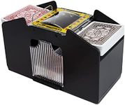 Automatic Card Shuffler, 2 Decks Automatic Card Shuffler, Automatic Playing Cards Shuffler Mixer Games Poker Sorter Machine Dispenser for Travel Home Festivals Party Battery Operated Type 2