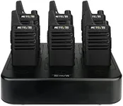 Retevis RT22 Walkie Talkies Rechargeable Hands Free 2 Way Radios Two-Way Radio(6 Pack) with 6 Way Multi Gang Charger