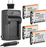 Kastar Battery (4-Pack) and Charger Kit for Fujifilm NP-45 NP-45A NP-45B NP-45S and Fujifilm FinePix XP20 XP22 XP30 XP50 XP60 XP70 XP80 XP90 T350 T360 T400 T500 T510 T550 T560 JX500 JX520 JX550 JZ310