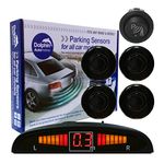 Dolphin Automotive DPS450F Front Parking Sensors In 32 Colours 4 Ultrasonic Radar Sensors Kit Audio & Display Alert System Matt & Gloss Black +30 More Colours (Gloss Black)