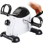 GOREDI Pedal Exerciser Stationary Under Desk Mini Exercise Bike - Peddler Exerciser with LCD Display, Foot Pedal Exerciser for Seniors,Arm/Leg Exercise
