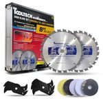 Tooltech Workbench Dado Blade Set for Wood - 8" - 24 Tooth