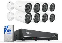 REOLINK 12MP Security Camera System Commercial, 8pcs H.265 12MP PoE Security Cameras Outdoor, Person Vehicle Pet Detection, Spotlight Color Night Vision, 16CH NVR 4TB HDD, RLK16-1200B8-A