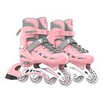 OLYSPM Inline Skates,Rollerblades with Light Up Wheels Kids Inline Skates 4 Adjustable Size ABEC 7 Bearings,Fully protective shell,Roller blades adult,Inline Roller Skates for Kids/Boys/Girls