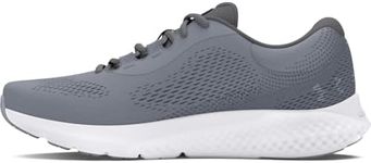 Under Armour Men's Charged Rogue 4 4e Running Shoe, (101) Steel/White/Black, 10.5 X-Wide