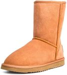 AUSLAND Short Boots for Women Winter Ankle Snow Boots Classic 9.5US A5825 Chestnut 40EU