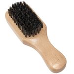 Kobe Professional Men's Light Wood Club Brush - Men’s Boar Bristle Hair Brush/Beard Brush - Wooden Bristle Brush for Men & Women