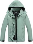 MOERDENG Women's Waterproof Rain Ja