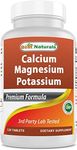 Best Naturals Calcium Magnesium Potassium - 120 Tablets - Non-GMO & Gluten Free