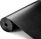 ElastPro (45cm X 5m) Black EVA Food Grade Washable Anti Slip Mat/Sheet for Fridge, Shelf Liner, Table, Kitchen Drawer mat (Line Black, 5 Meter)