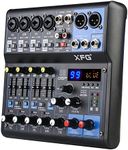 Dj Mixers 8 Channel Audio Mixer Sound Board with Bluetooth, Usb Audio Interface with Sound Card Recording and 48V Phantom Power Sounds Mixer Board with 99 DSP FX Reverb Delay Effect for Streaming