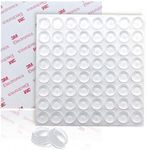 Uni-Fine 12.7mm, Clear Rubber Feet, Non-Slip Adhesive Bumper Pads Self Adhesive Small Bumper Pads Soft Door Bumpers Round Rubber Feet Pads for Furniture Glass Tables Crafts Wall Protectors 64Pcs