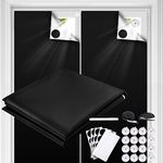 Portable Curtain Shades 94"x55" Blackout Window Cover Cut to Size to Fit Any Window, Temporary Blackout Blinds with Suction Cups for Baby Nursery, Blackout Curtains for Bedroom, Dorm Room, Travel