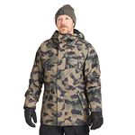 Dakine Mens Reach Insulated 20K Ski/Snowboard Jacket, Water Camo Green, Large