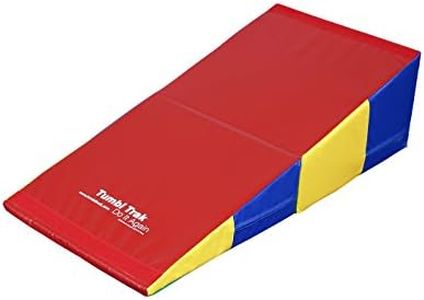 Tumbl Trak Folding Incline Cheese Mat, Primary Rainbow, 24 in x 48 in x 14 in