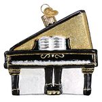 Old World Christmas Musical Instruments Glass Blown Ornaments for Christmas Tree Baby Grand Piano